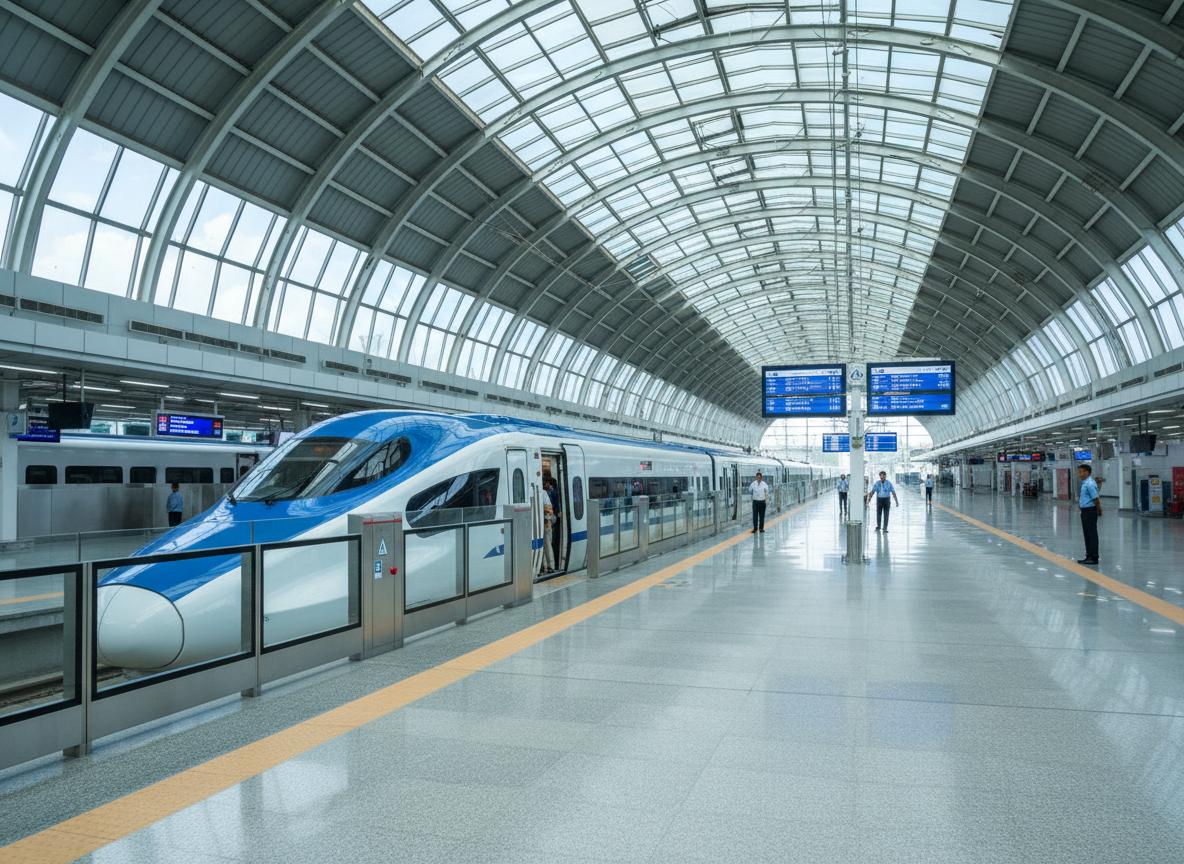 Modern train station